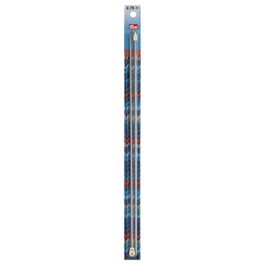 191458|Prym 14" Single Point Aluminum Knitting Needles, 2.75mm