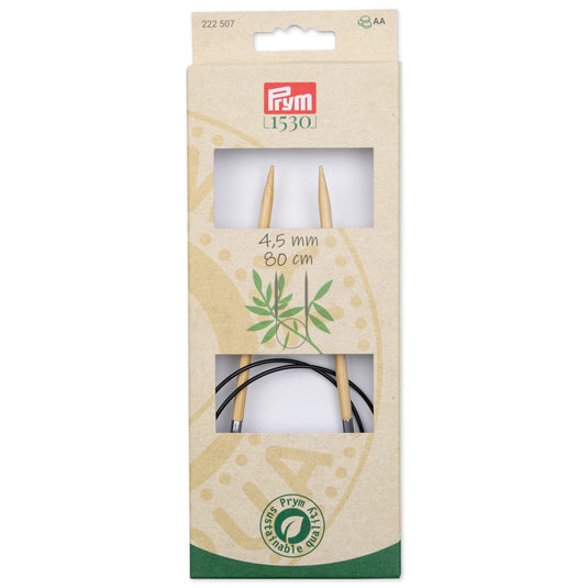 222507|Prym 32" (80 cm) Circular Bamboo Knitting Needles, US 7 (4.5 mm)