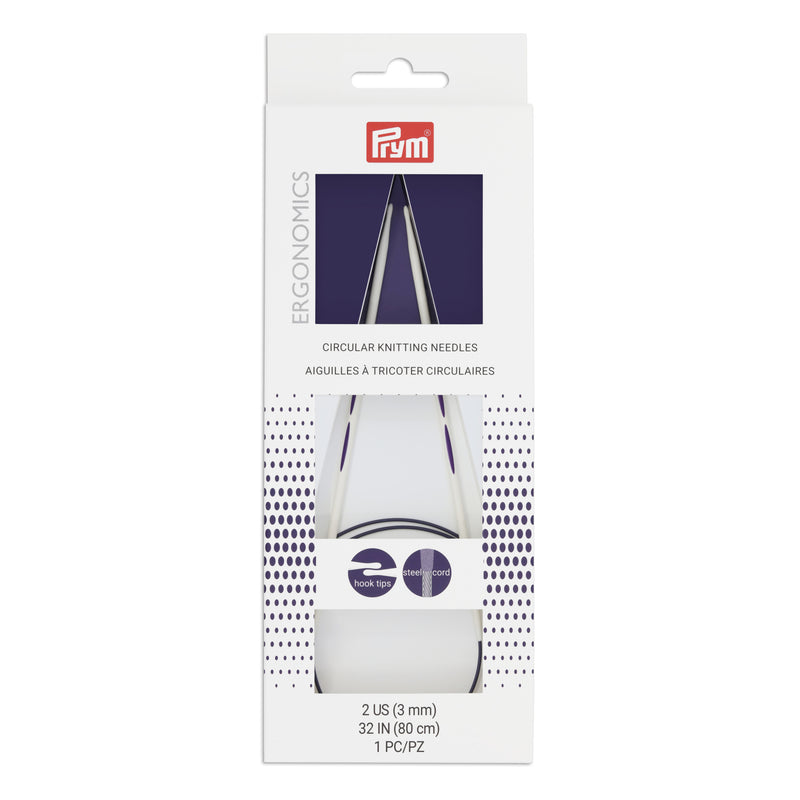 Load image into Gallery viewer, 57082|Prym 32" Ergonomic Circular Knitting Needles, US 2 (3mm)