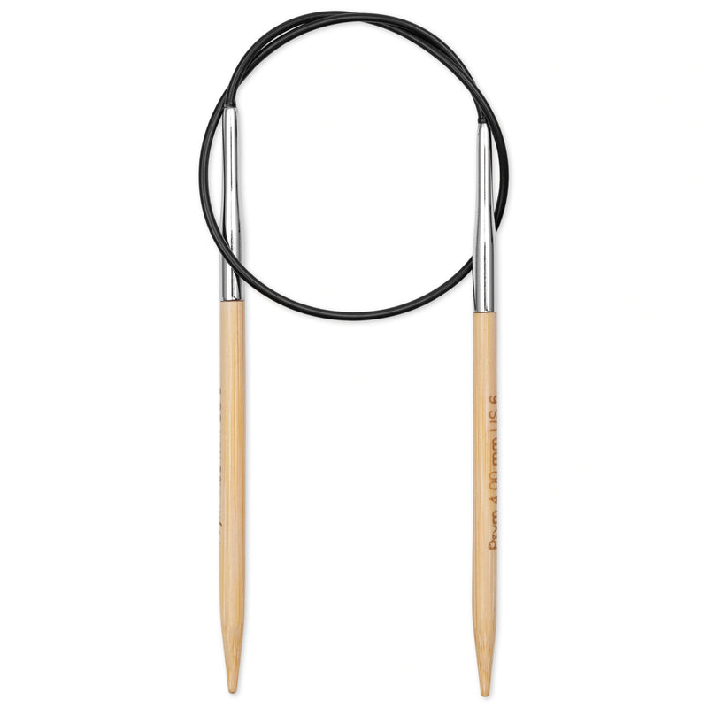 Cargue la imagen en el visor de la galería, 222526|Prym 16" (40 cm) Circular Bamboo Knitting Needles, US 6 (4 mm)