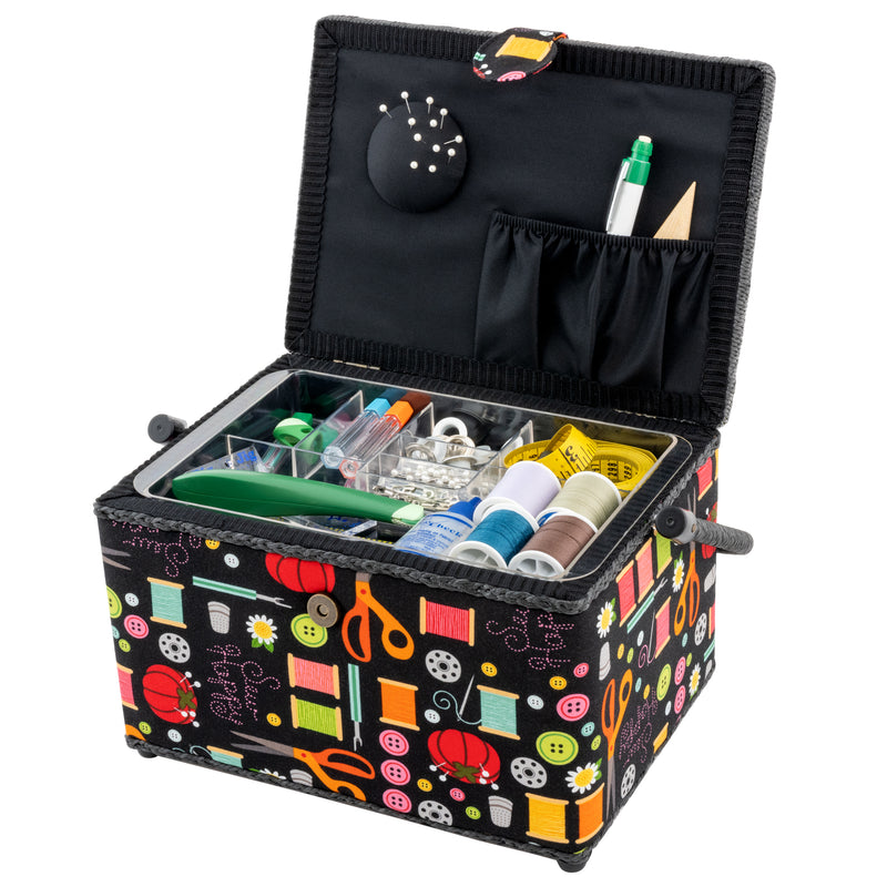 Load image into Gallery viewer, Z10051-22259|Dritz Rectangular Sewing Basket, Large