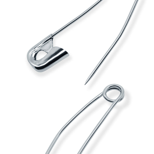 7216|Dritz 1-1/2" Curved Safety Pins, Nickel, 40 pc