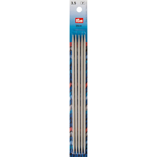 191491|Prym 8" Double Point Aluminum Knitting Needles, 3.5mm