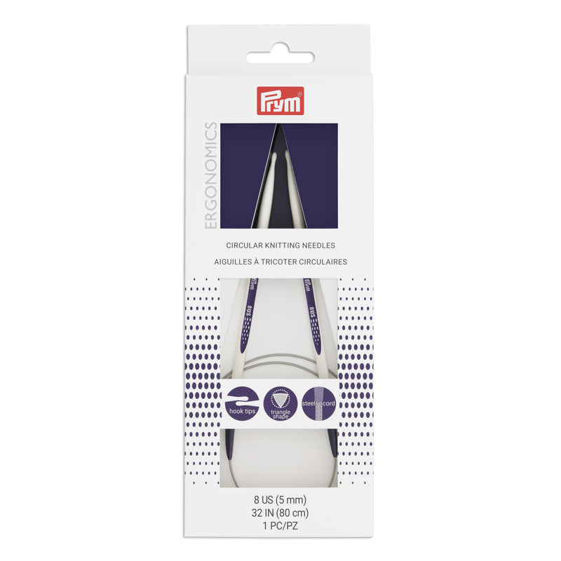 Load image into Gallery viewer, 57086|Prym 32" Ergonomic Circular Knitting Needles, US 8 (5mm)