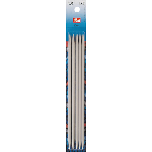 191494|Prym 8" Double Point Aluminum Knitting Needles, 5mm
