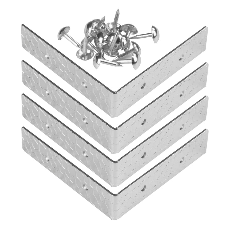 Load image into Gallery viewer, 44796-65|Dritz Textured Right Angle Corners, Small, Nickel, 4 pc