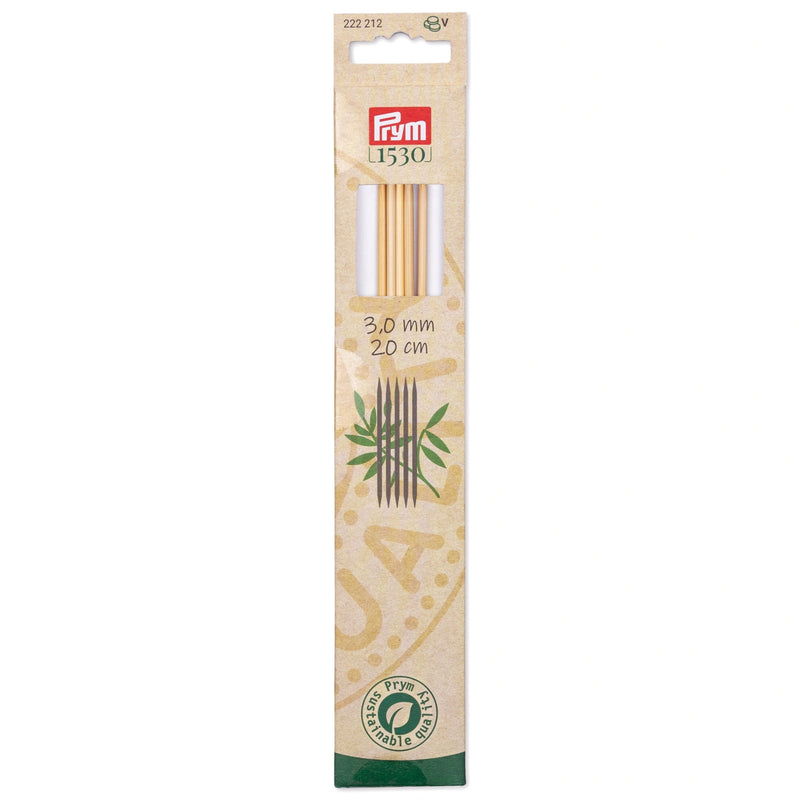 Load image into Gallery viewer, 222212|Prym 8" Double Point Bamboo Knitting Needles, 3mm