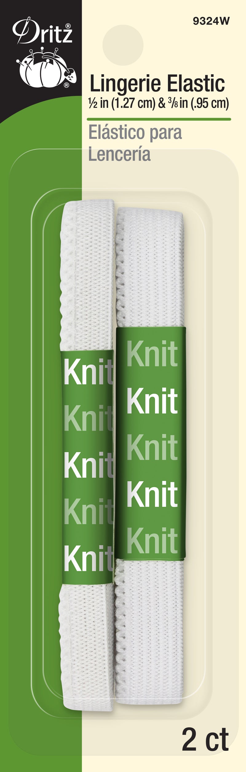 Load image into Gallery viewer, 9324W|Dritz Lingerie Elastic, White, 2-Pack