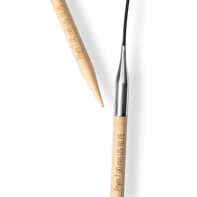 Cargue la imagen en el visor de la galería, 222531|Prym 16" (40 cm) Circular Bamboo Knitting Needles (7 mm)