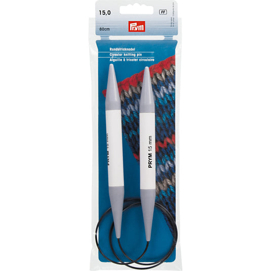 211317|Prym 32" Circular Plastic Knitting Needles, 15mm