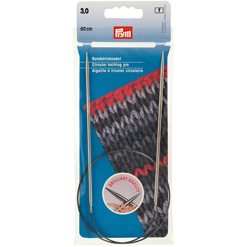 Load image into Gallery viewer, 212122|Prym 24" Circular Brass Knitting Needles, 3mm