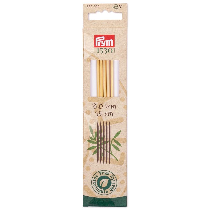 Load image into Gallery viewer, 222202|Prym 6" Double Point Bamboo Knitting Needles, 3mm