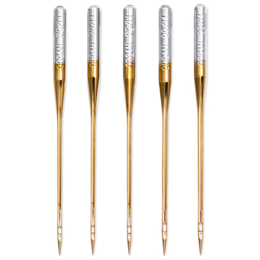 154936|Prym Embroidery Sewing Machine Needles, Sizes 11+14 (No. 75+90), 5 pc