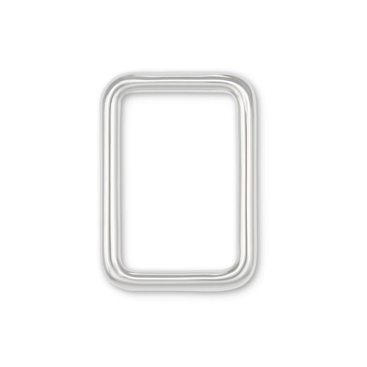 BK144|Dritz 1" Rectangle Rings, Nickel, 12 pc