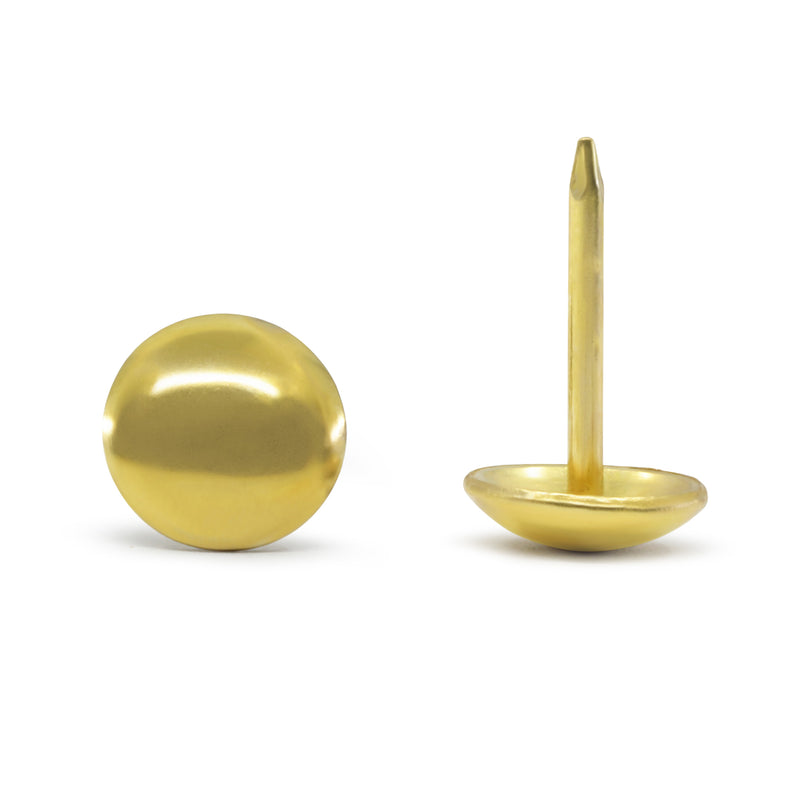 Load image into Gallery viewer, 9009|Dritz 3/8" Smooth Decorative Nails, Brass, 36 pc