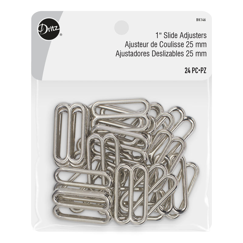 Load image into Gallery viewer, BK146|Dritz 1" Slide Adjusters, Nickel, 24 pc