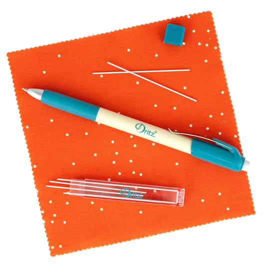 3107|Dritz Mechanical Fabric Pencil Set, 0.9mm, White