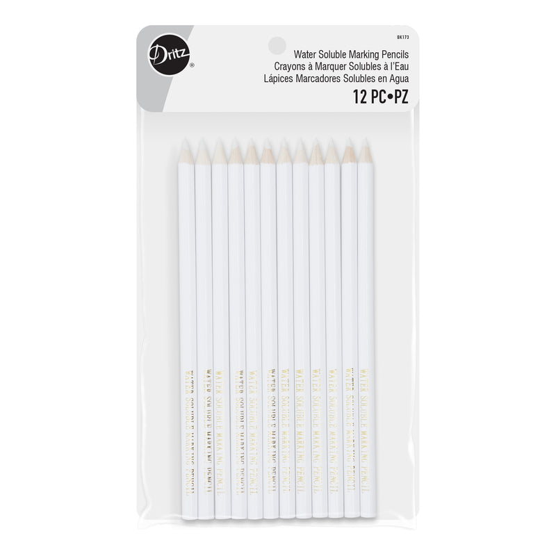 Load image into Gallery viewer, BK173|Dritz Water Soluble Marking Pencils, White, 12 pc