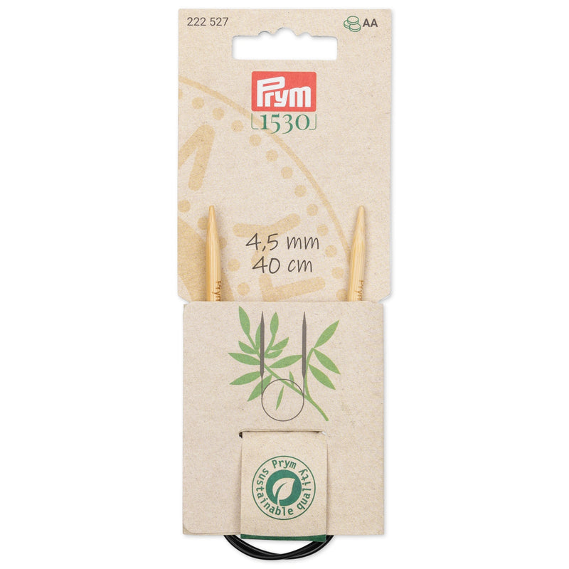 Cargue la imagen en el visor de la galería, 222527|Prym 16" (40 cm) Circular Bamboo Knitting Needles, US 7 (4.5 mm)