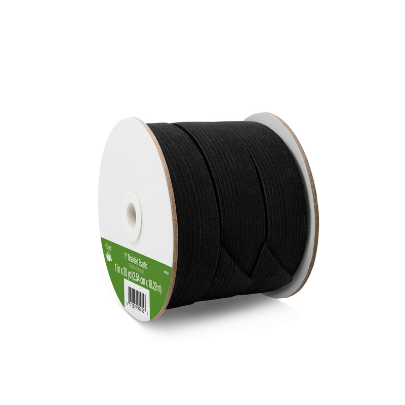 Chargez l'image dans la visionneuse de la galerie, 9435B|Dritz 1" Black Braided Elastic, 20 yd