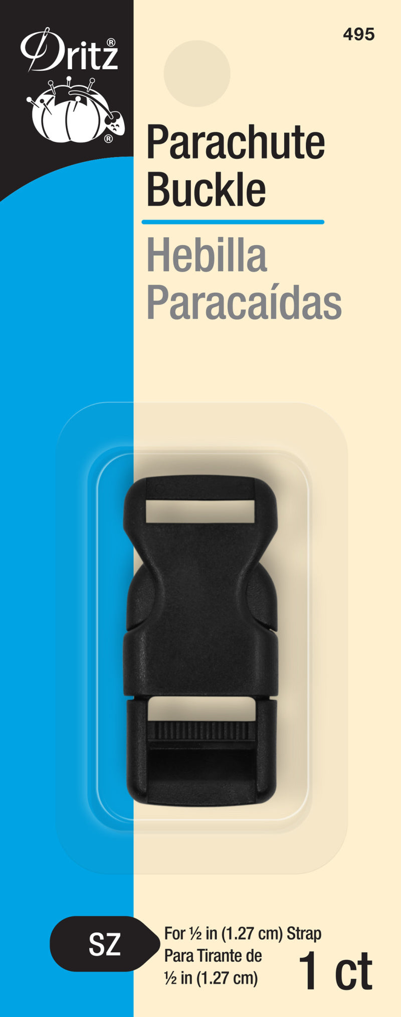 Load image into Gallery viewer, 495|Dritz 1/2" Parachute Buckle, Black