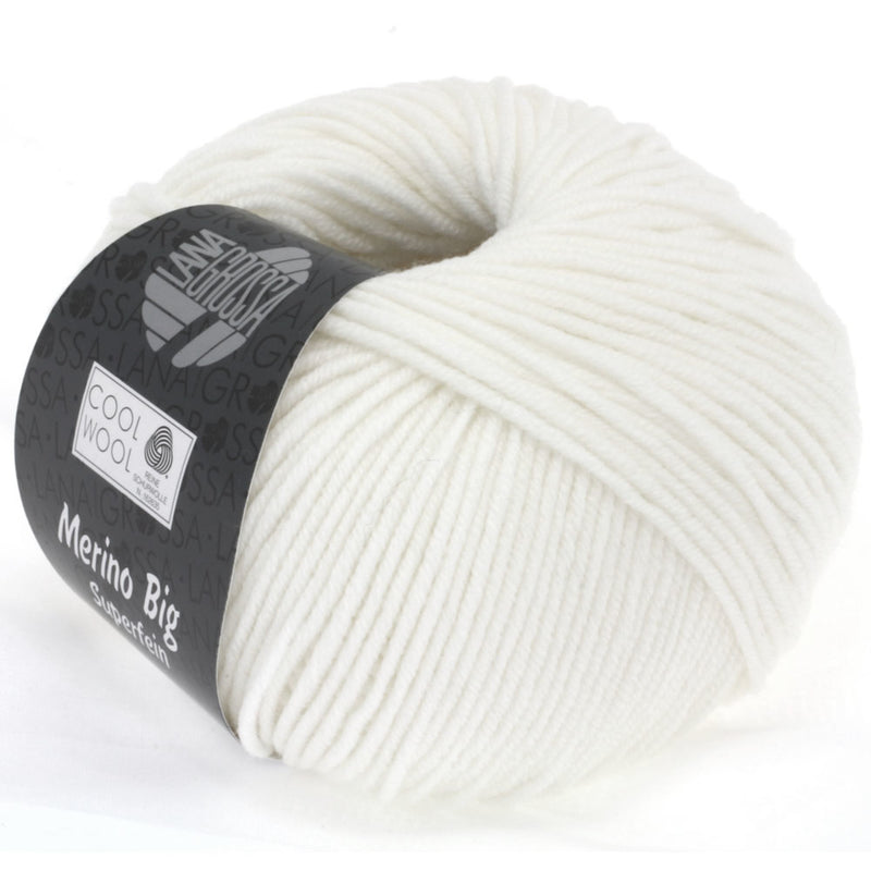 Load image into Gallery viewer, 0640615|Lana Grossa Cool Wool Big Yarn, White
