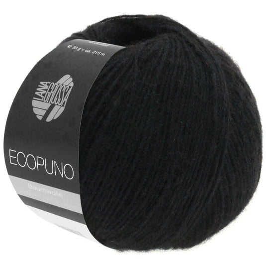 13310016|Lana Grossa Ecopuno Yarn, Black