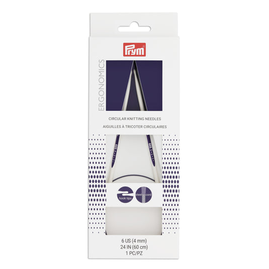 57077|Prym 24" Ergonomic Circular Knitting Needles, US 6 (4mm)