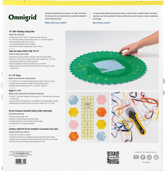 14RM14RC|Omnigrid 14" 360° Rotating Mat Set