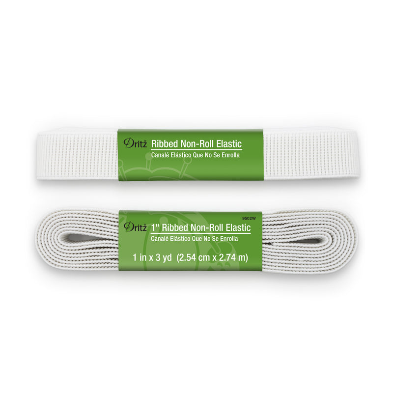 Cargue la imagen en el visor de la galería, 9502W|Dritz 1" Ribbed Non-Roll Elastic, White, 3 yd