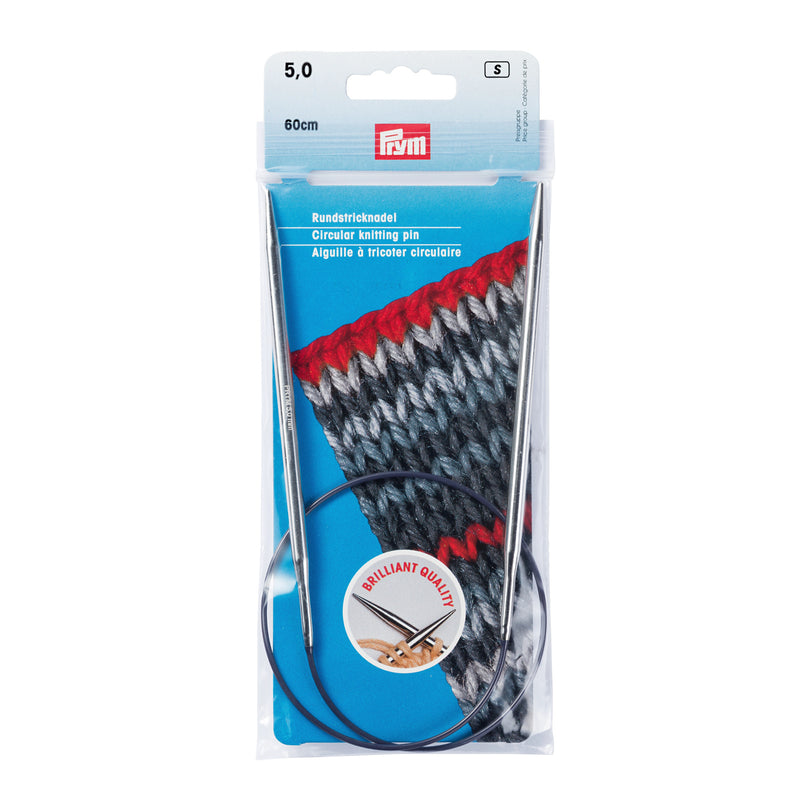 Load image into Gallery viewer, 212162|Prym 24" Circular Brass Knitting Needles, 5mm