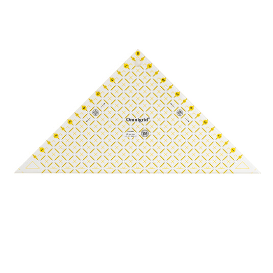 R96L|Omnigrid Right Triangle Ruler, 8" Half-Square Triangles