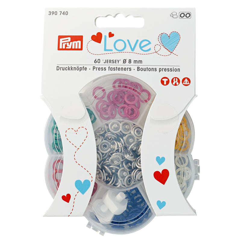 Load image into Gallery viewer, 390740|Prym PL JERSEY 8 mm multi-colored with tools 60pc
