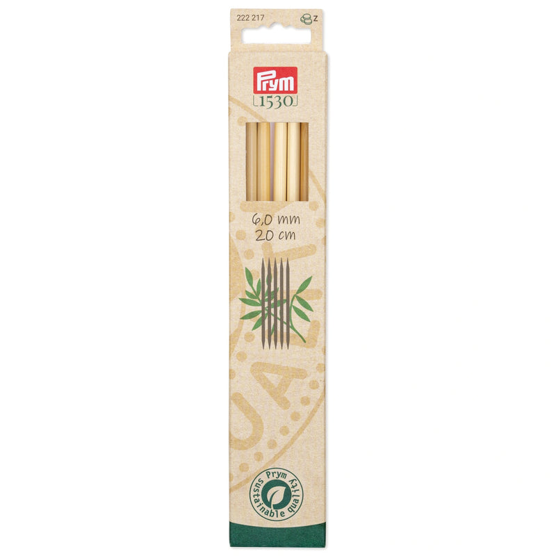 Load image into Gallery viewer, 222217|Prym 8" Double Point Bamboo Knitting Needles, 6mm