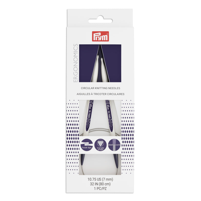 Load image into Gallery viewer, 57088|Prym 32" Ergonomic Circular Knitting Needles, US 10.75 (7mm)