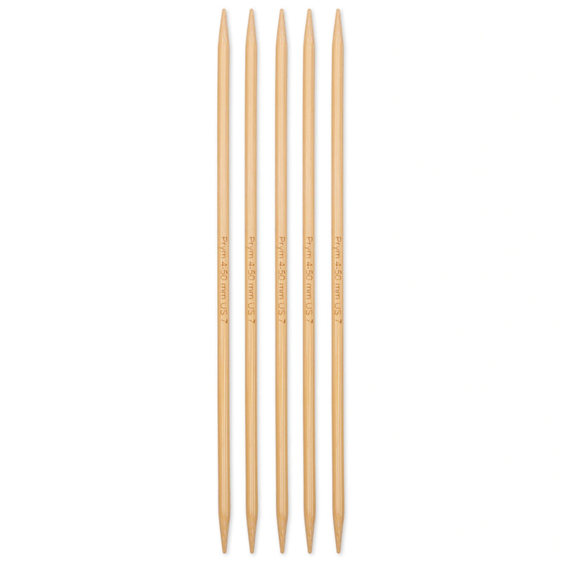 Load image into Gallery viewer, 222215|Prym 8" Double Point Bamboo Knitting Needles, 4.5mm