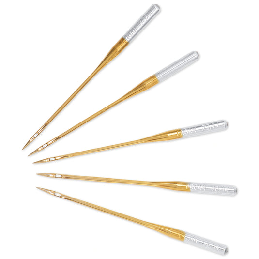 154936|Prym Embroidery Sewing Machine Needles, Sizes 11+14 (No. 75+90), 5 pc