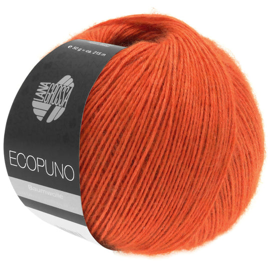 13310034|Lana Grossa Ecopuno Yarn, Red-Orange