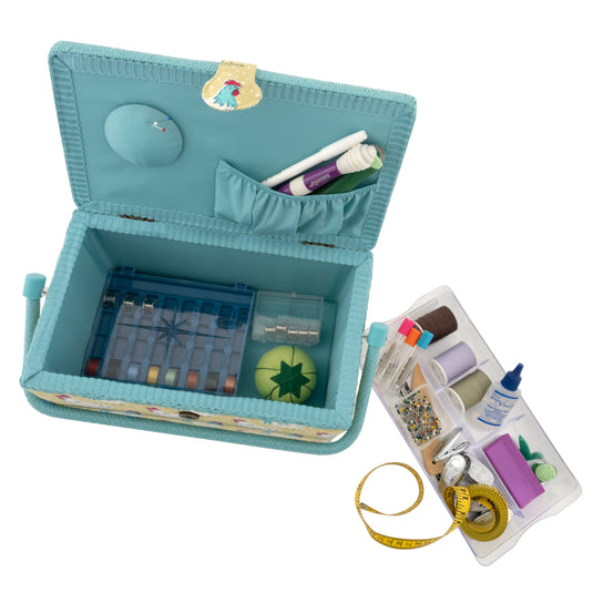 Z10000-42091|Dritz Rectangular Sewing Basket, Medium