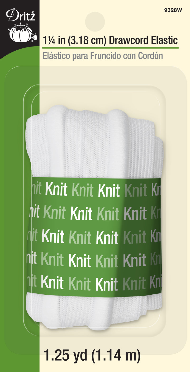 Cargue la imagen en el visor de la galería, 9328W|Dritz 1-1/4" Drawcord Elastic, White, 1-1/4 yd