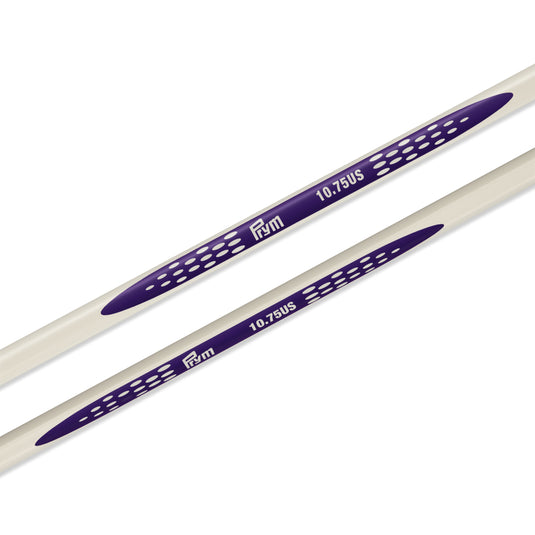 57033|Prym 14" Ergonomic Single Point Knitting Needles, US 10.75 (7mm)