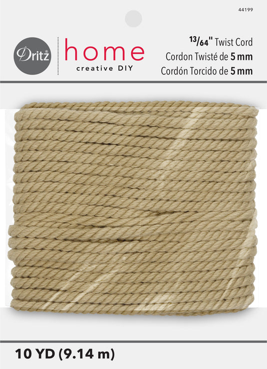 44199|Dritz 13/64" Twist Cord, Natural, 10 yd