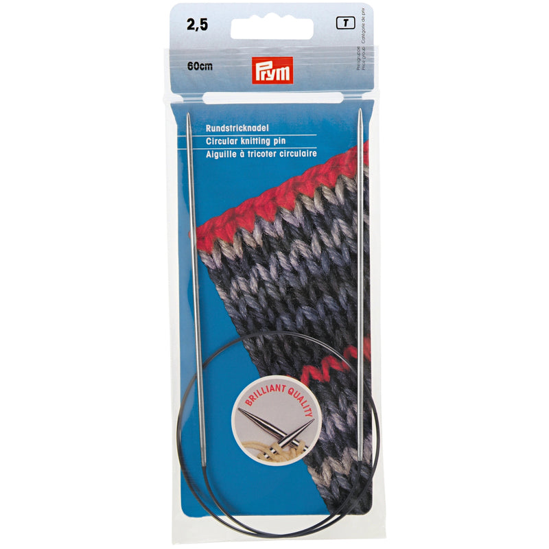 Load image into Gallery viewer, 212112|Prym 24" Circular Brass Knitting Needles, 2.5mm