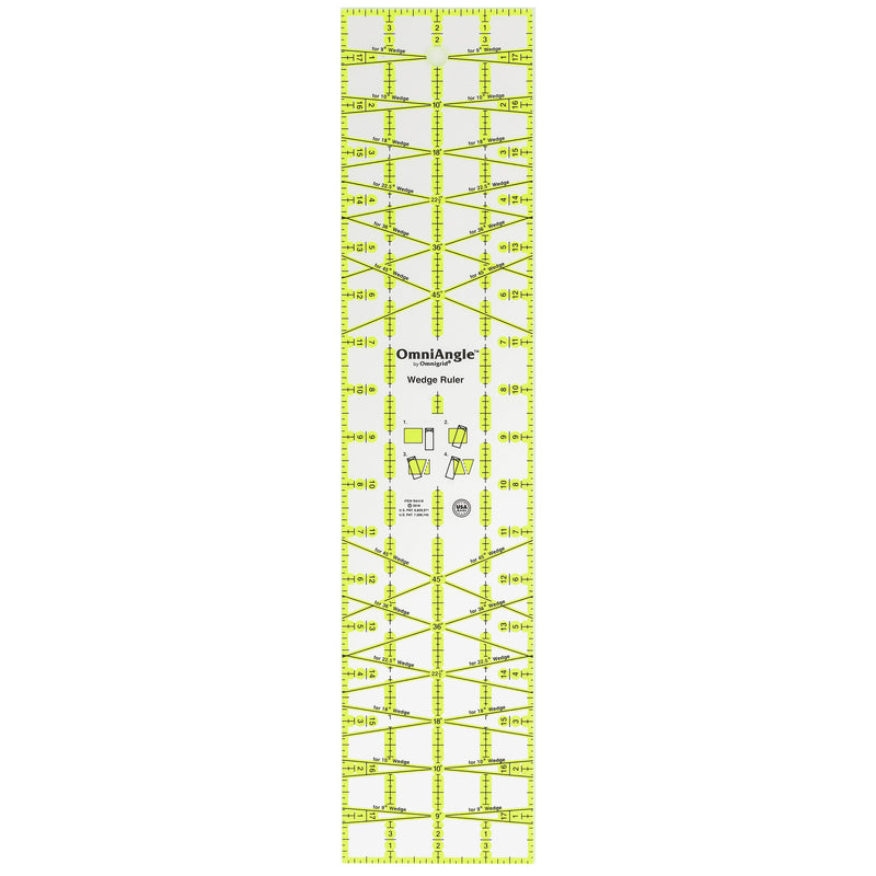 Cargue la imagen en el visor de la galería, RA418|Omnigrid Wedge Ruler, 4" x 18"