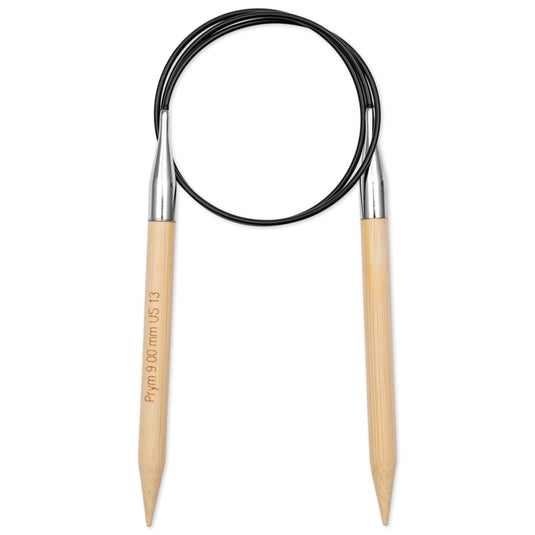 222539|Prym 32" (80 cm) Circular Bamboo Knitting Needles, US 13 (9 mm)