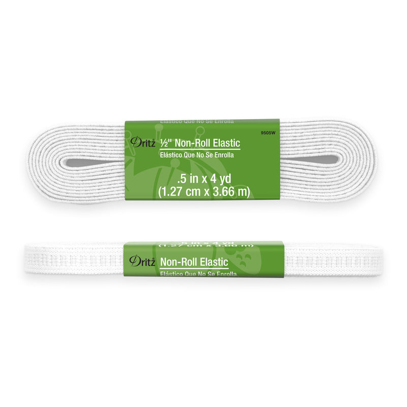 Cargue la imagen en el visor de la galería, 9505W|Dritz 1/2" Non-Roll Elastic, White, 4 yd