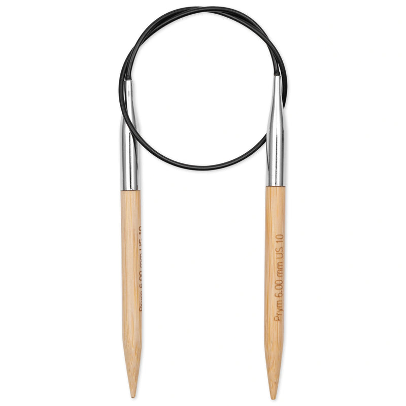 Cargue la imagen en el visor de la galería, 222530|Prym 16" (40 cm) Circular Bamboo Knitting Needles, US 10 (6 mm)