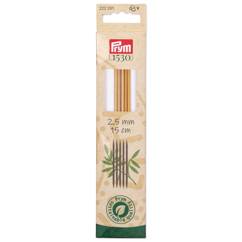 Load image into Gallery viewer, 222201|Prym 6" Double Point Bamboo Knitting Needles, 2.5mm