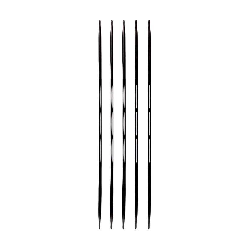 Cargue la imagen en el visor de la galería, 194222|Prym 8" Ergonomic Double Point Knitting Needles, Carbon, 3.0mm