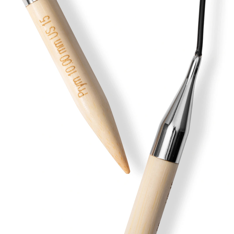 Cargue la imagen en el visor de la galería, 222534|Prym 16" (40 cm) Circular Bamboo Knitting Needles, US 15 (10 mm)